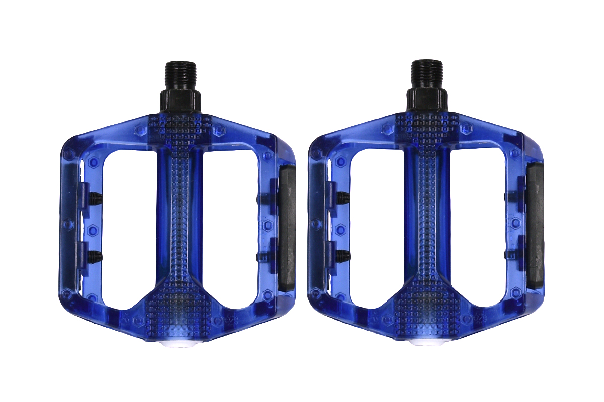 Педали FEIMIN FP-801blu,110*100мм,BMX,база пластик,стальная ось,327гр,синие,подшипник